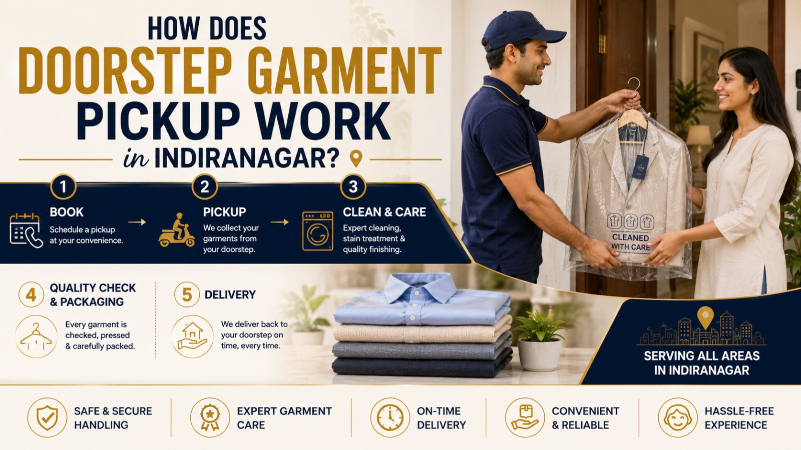 dry cleaning pickup and delivery in Indiranagar