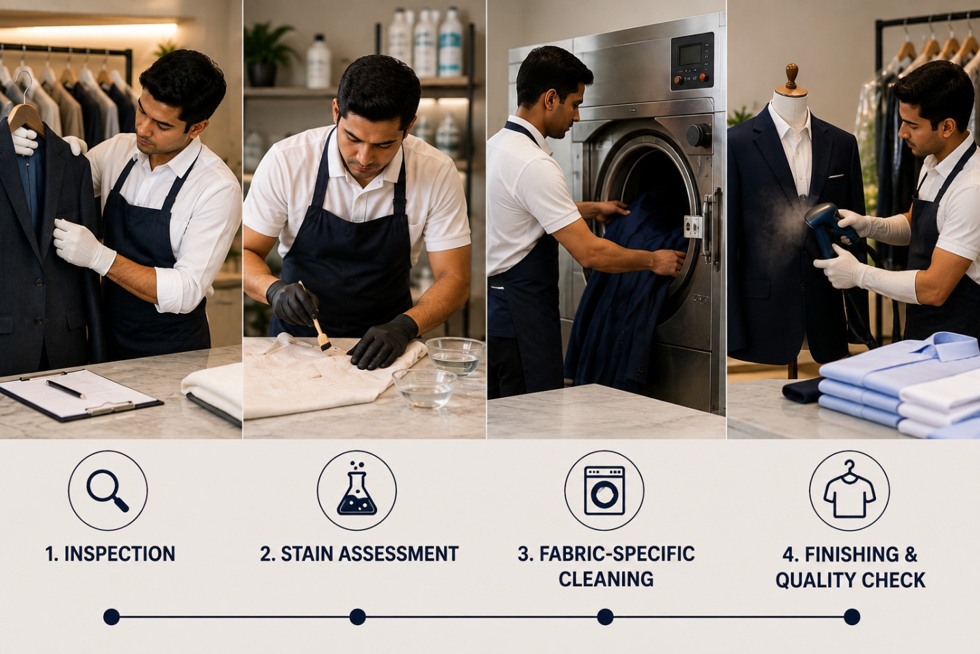 professional dry cleaning process in Whitefield Bangalore
